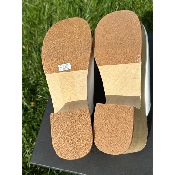 Rachel Comey Blaring Clog Nappa Leather White Natural Wood Size 8 NIB Clogs - Picture 11 of 16